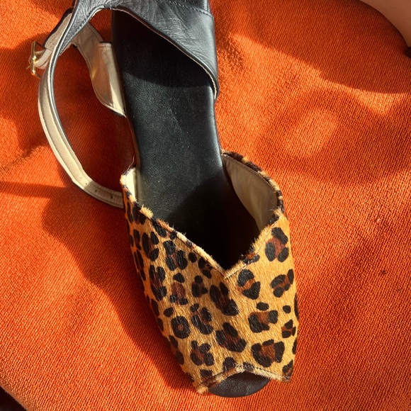 Leather Leopard Print wedges - viva Las Vegas! - Picture 6 of 7